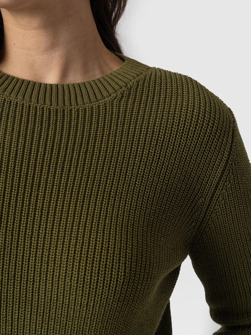 Remy Crop Jumper - Khaki