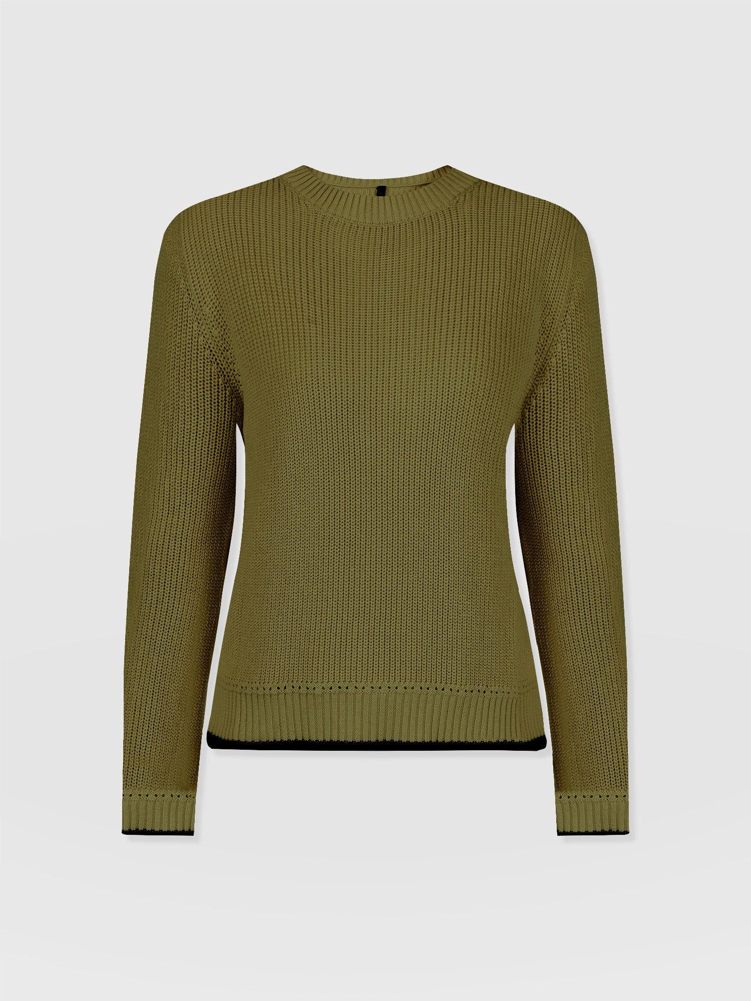 Remy Crop Jumper Khaki - Women's Jumpers | Saint + Sofia® UK