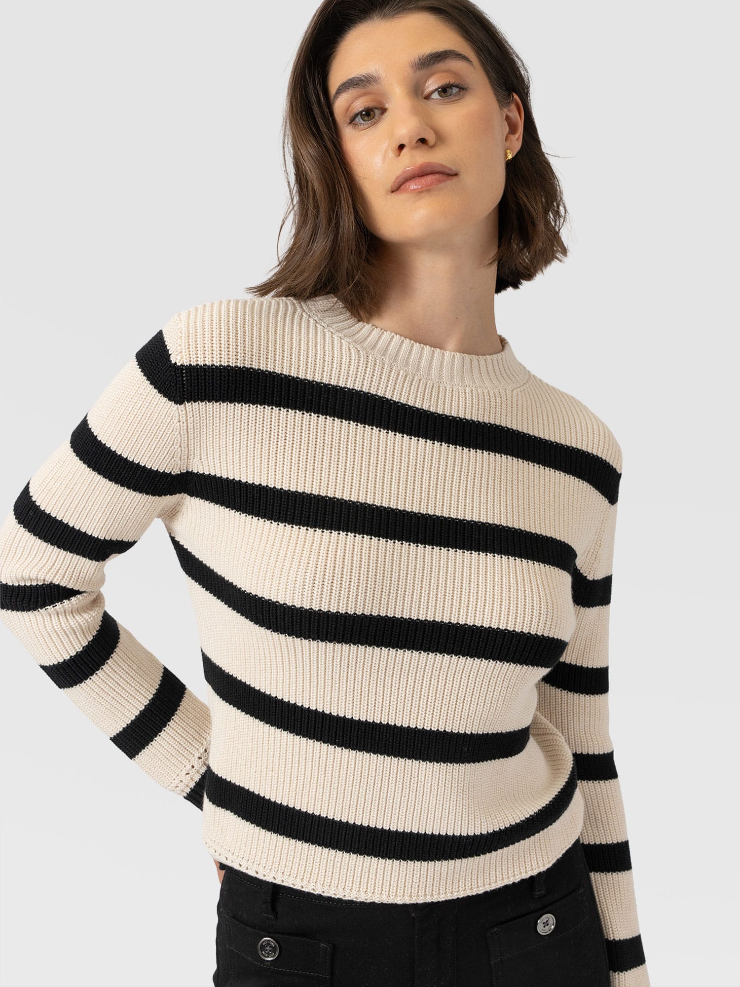 Remy Crop Jumper - Stripe