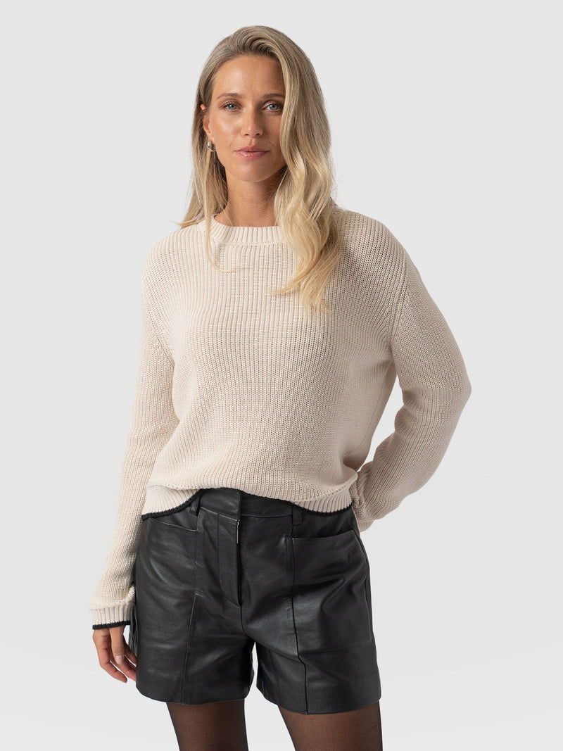 Remy Crop Jumper - Cream