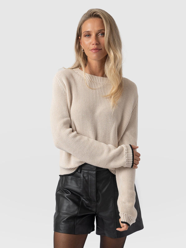 Remy Crop Jumper - Cream