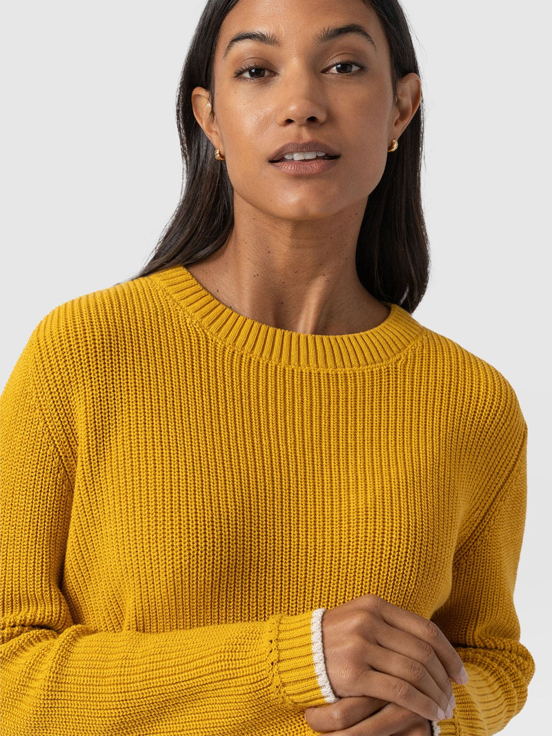 Remy Crop Jumper - Yellow