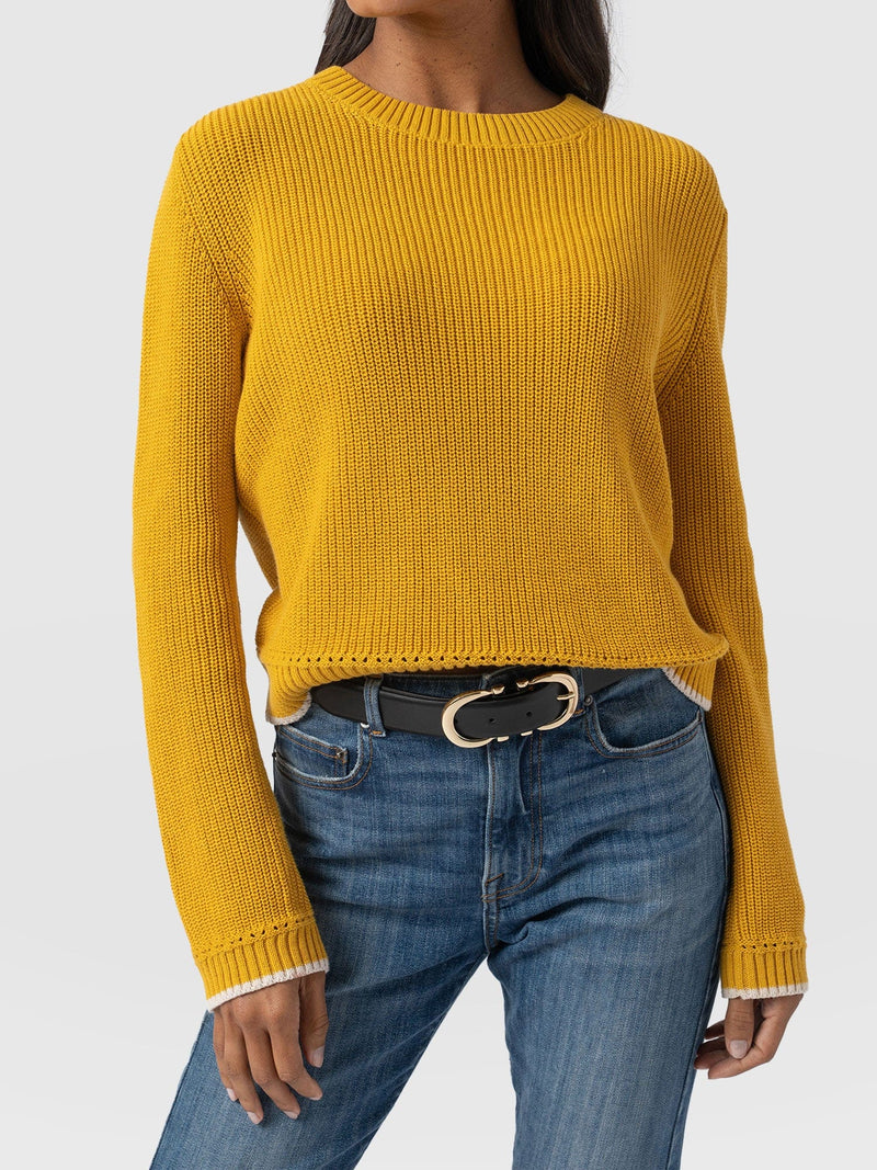 Remy Crop Jumper - Yellow