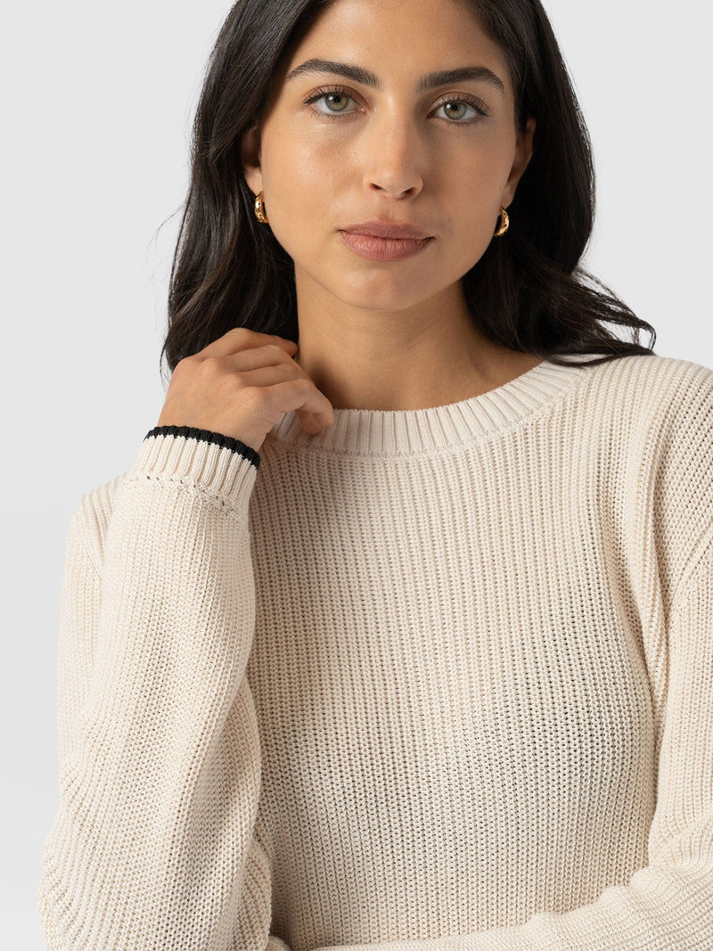 Remy Crop Jumper - Cream