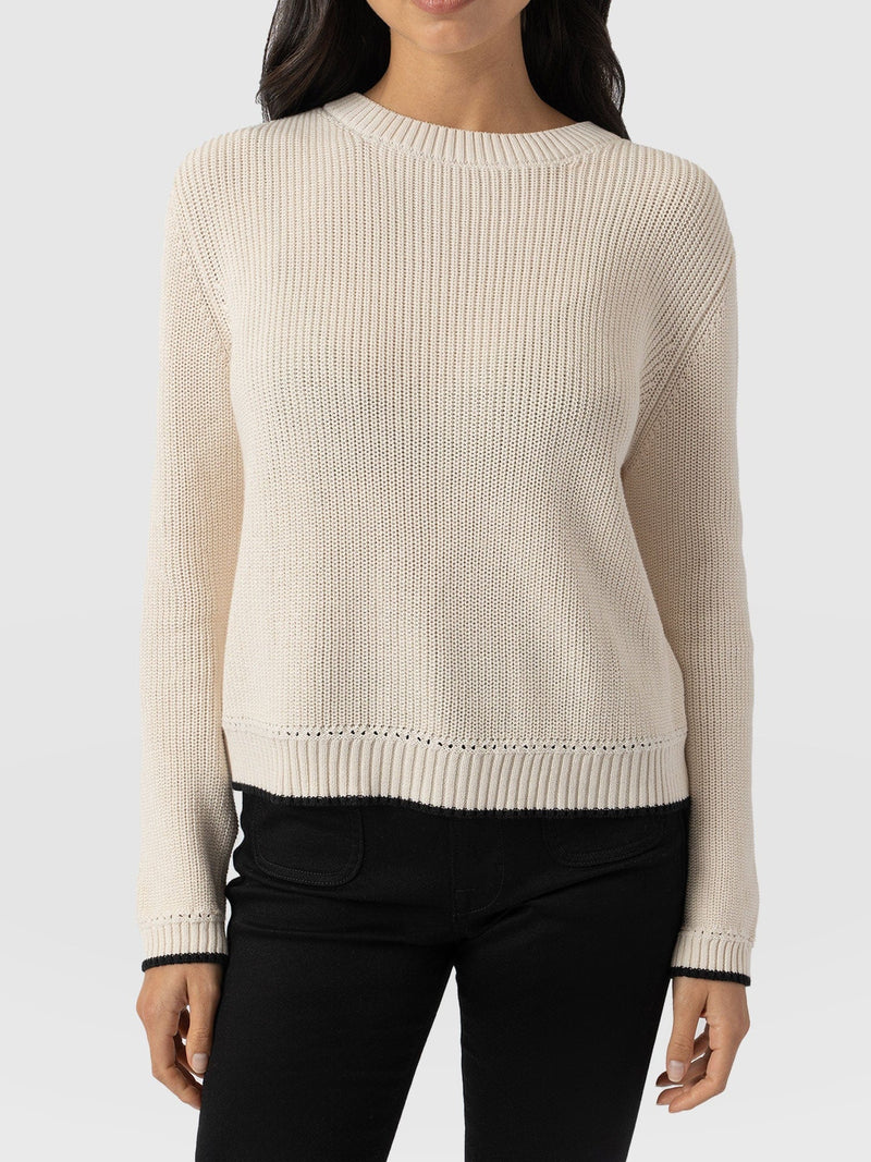 Remy Crop Jumper - Cream