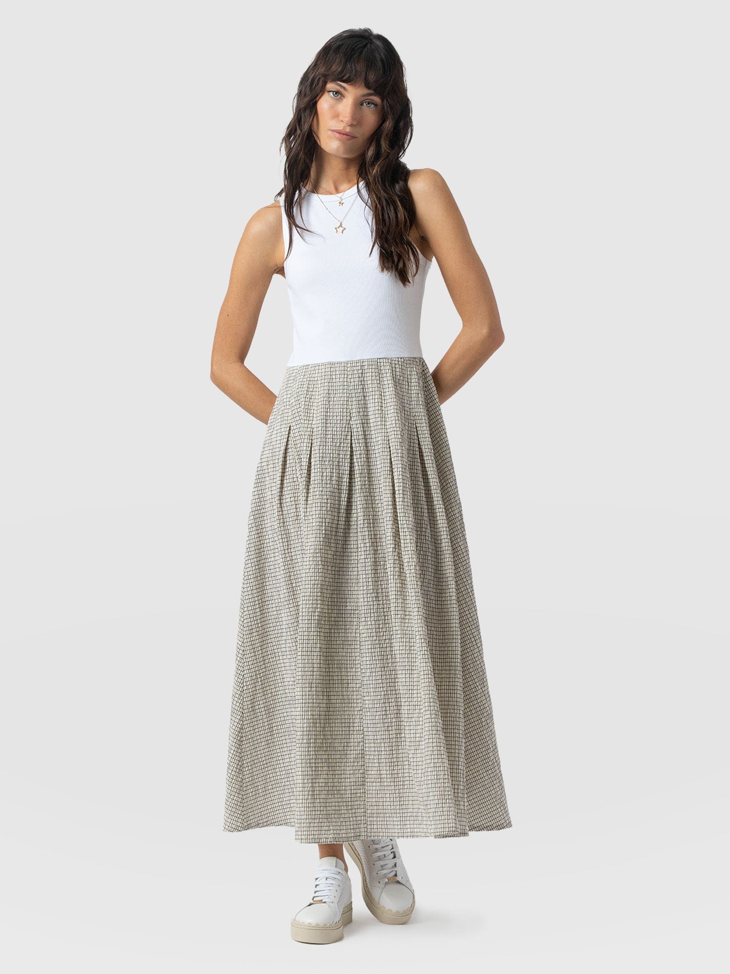 Renee Contrast Dress - Gingham - Women's Dresses | Saint + Sofia® UK