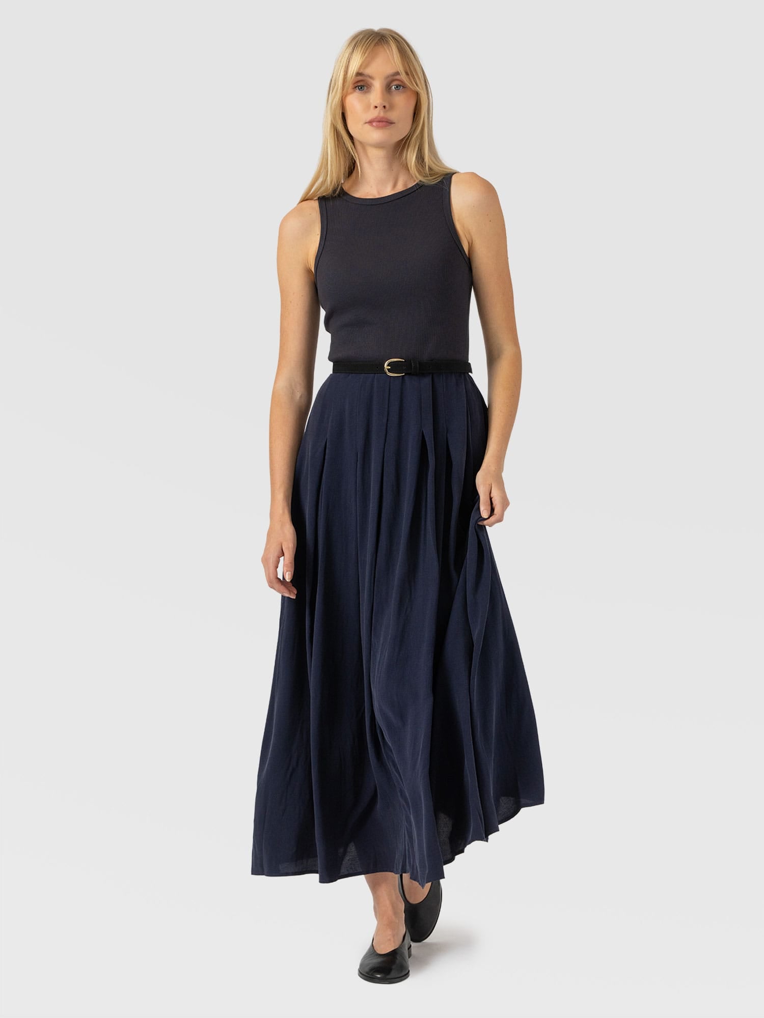 Renee Contrast Dress Navy - Women's Dresses | Saint and Sofia® UK