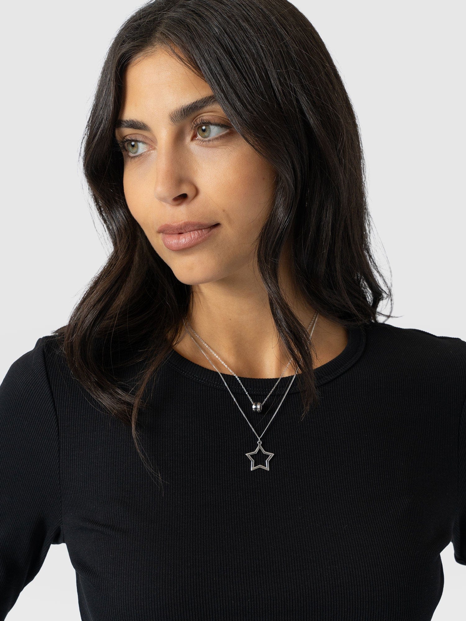 Ribbed Long Sleeve Tee - Black - Women's T-shirts | Saint + Sofia® UK