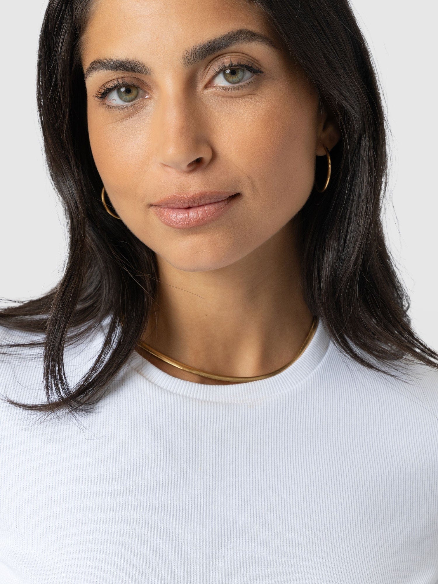 Ribbed Short Sleeve Tee - White