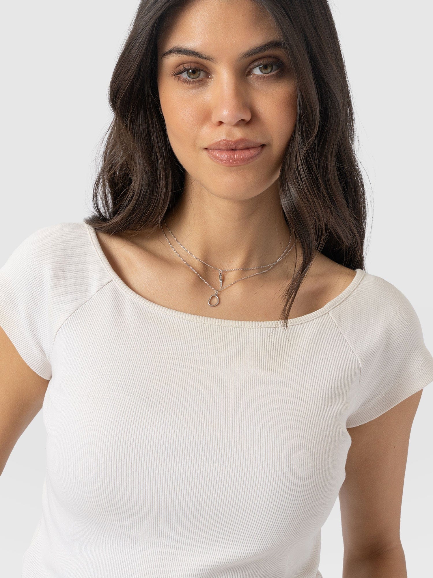Riviera Tee Jet Stream Cream - Women's T-shirts | Saint + Sofia® UK