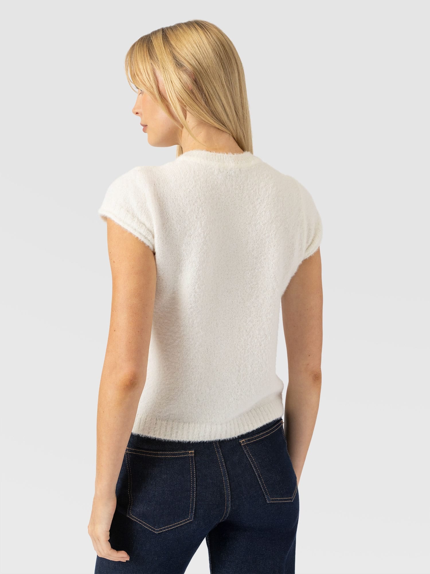 Rosalie Baby Tee - Cream - Women's Jumpers | Saint and Sofia® UK