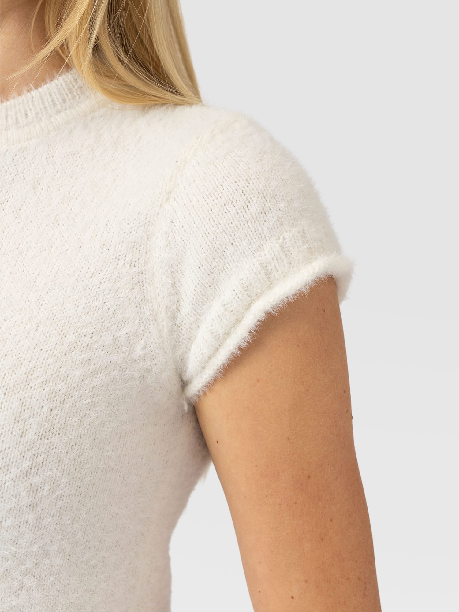 Rosalie Baby Tee - Cream - Women's Jumpers | Saint and Sofia® UK