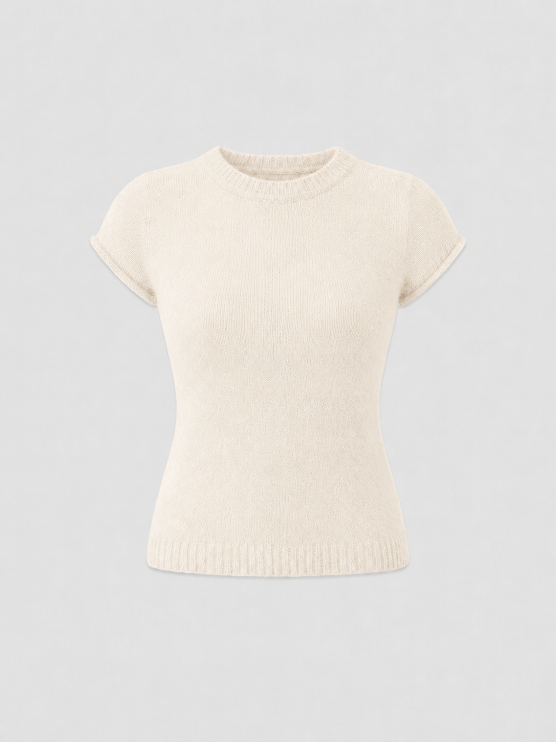 Rosalie Baby Tee - Cream - Women's Jumpers | Saint and Sofia® UK
