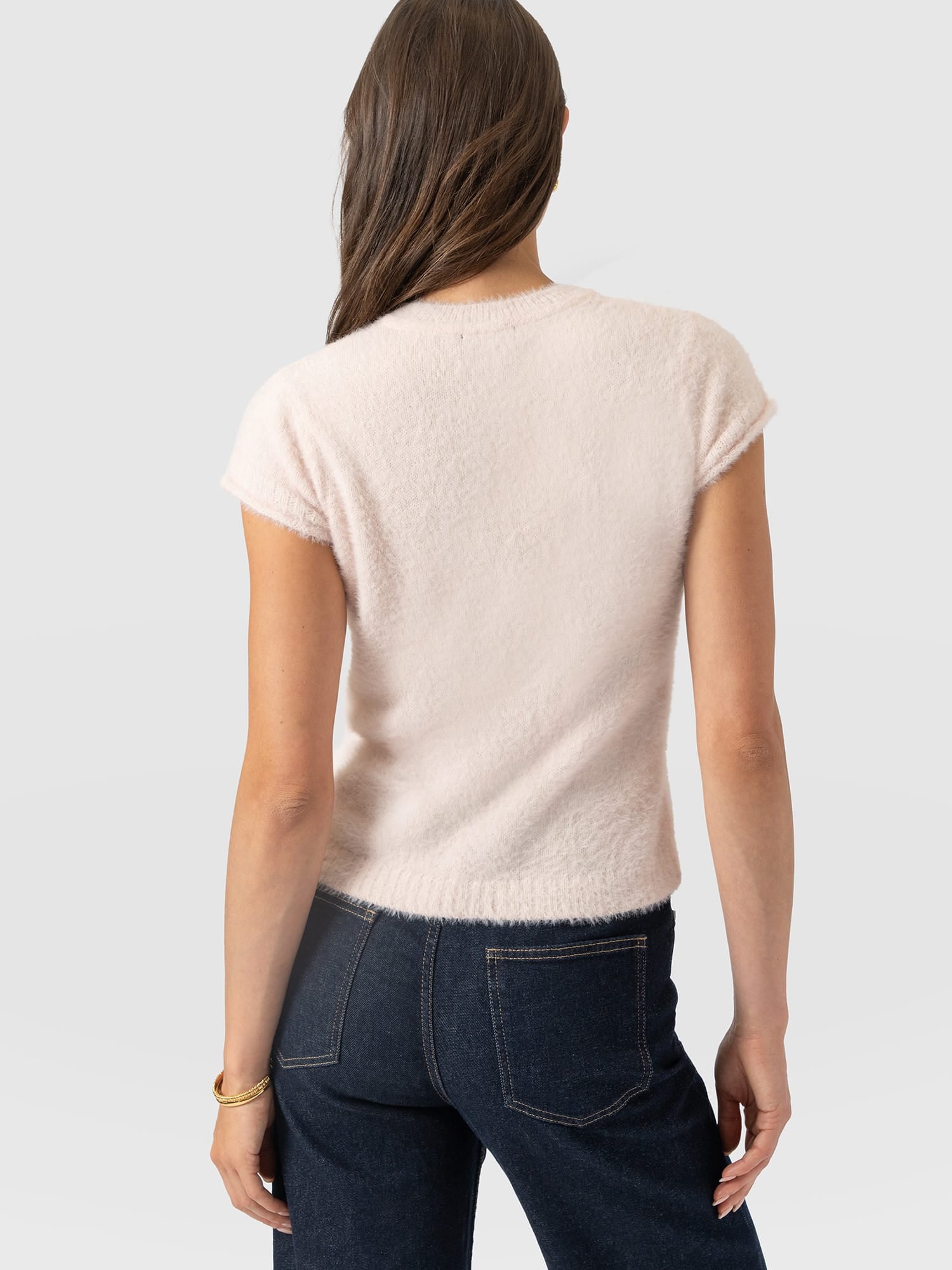 Rosalie Baby Tee - Pale Pink - Women's Jumpers | Saint and Sofia® UK
