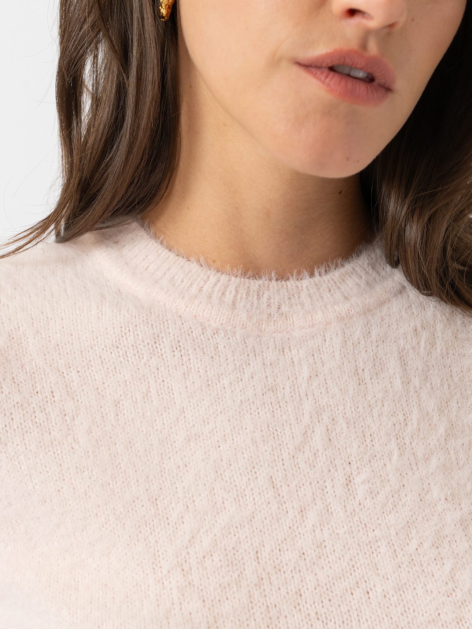 Rosalie Baby Tee - Pale Pink - Women's Jumpers | Saint and Sofia® UK