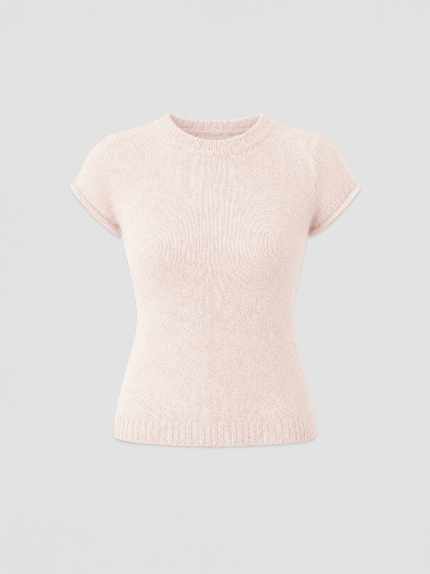 Rosalie Baby Tee - Pale Pink - Women's Jumpers | Saint and Sofia® UK
