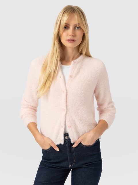 Rosalie Cardigan - Pale Pink - Women's Jumpers | Saint and Sofia® UK