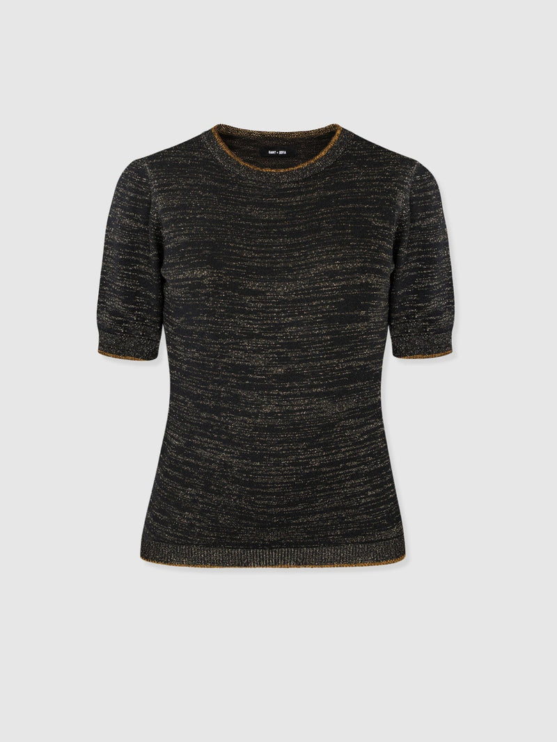 Roux Short Sleeve Knit - Gold