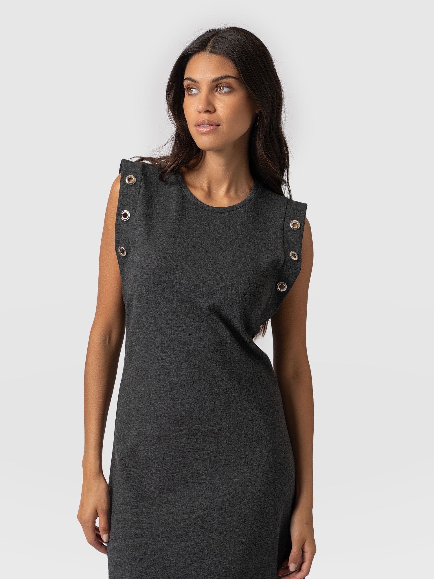 Rowan Dress Charcoal Eyelet - Women's Dresses | Saint + Sofia® UK