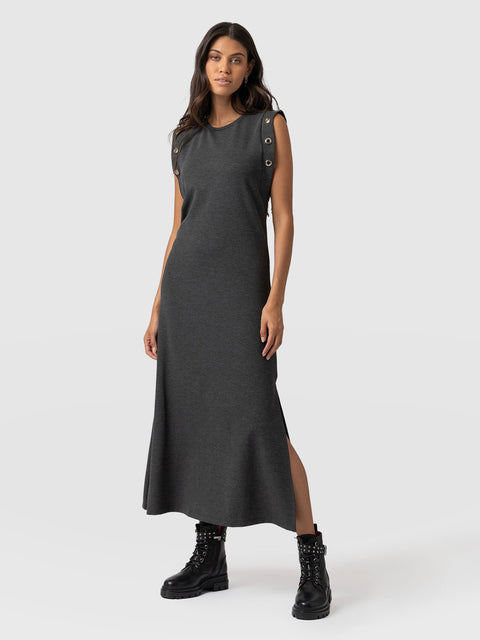 Rowan Dress Charcoal Eyelet - Women's Dresses | Saint + Sofia® UK
