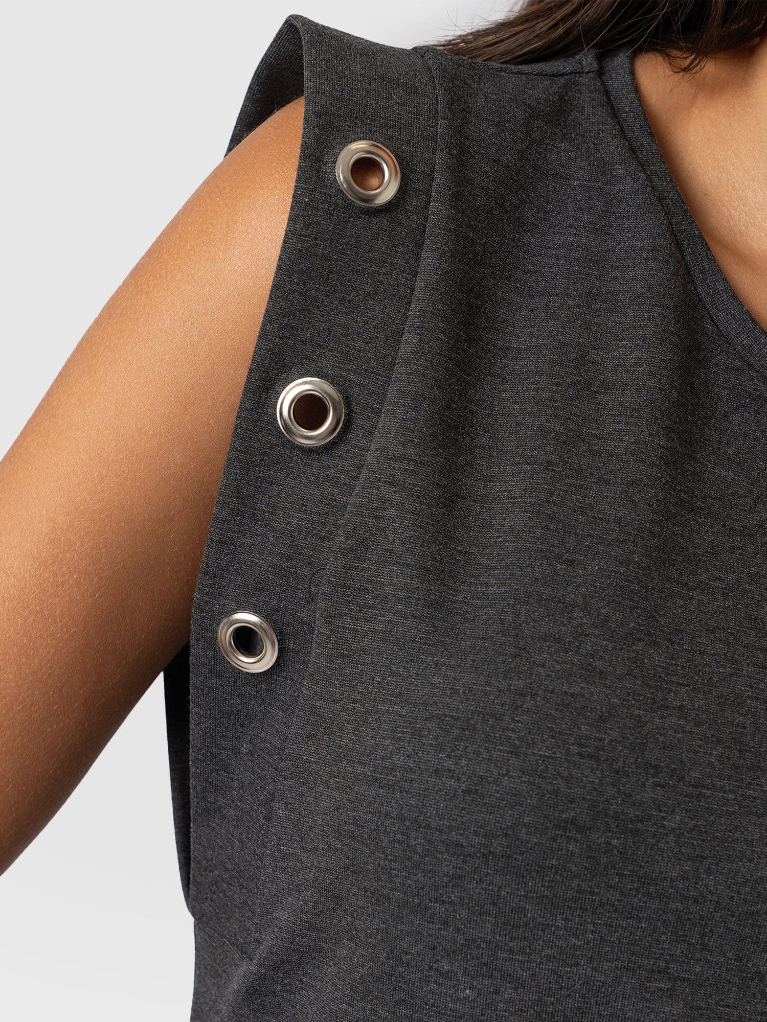 Rowan Dress Charcoal Eyelet - Women's Dresses | Saint + Sofia® UK