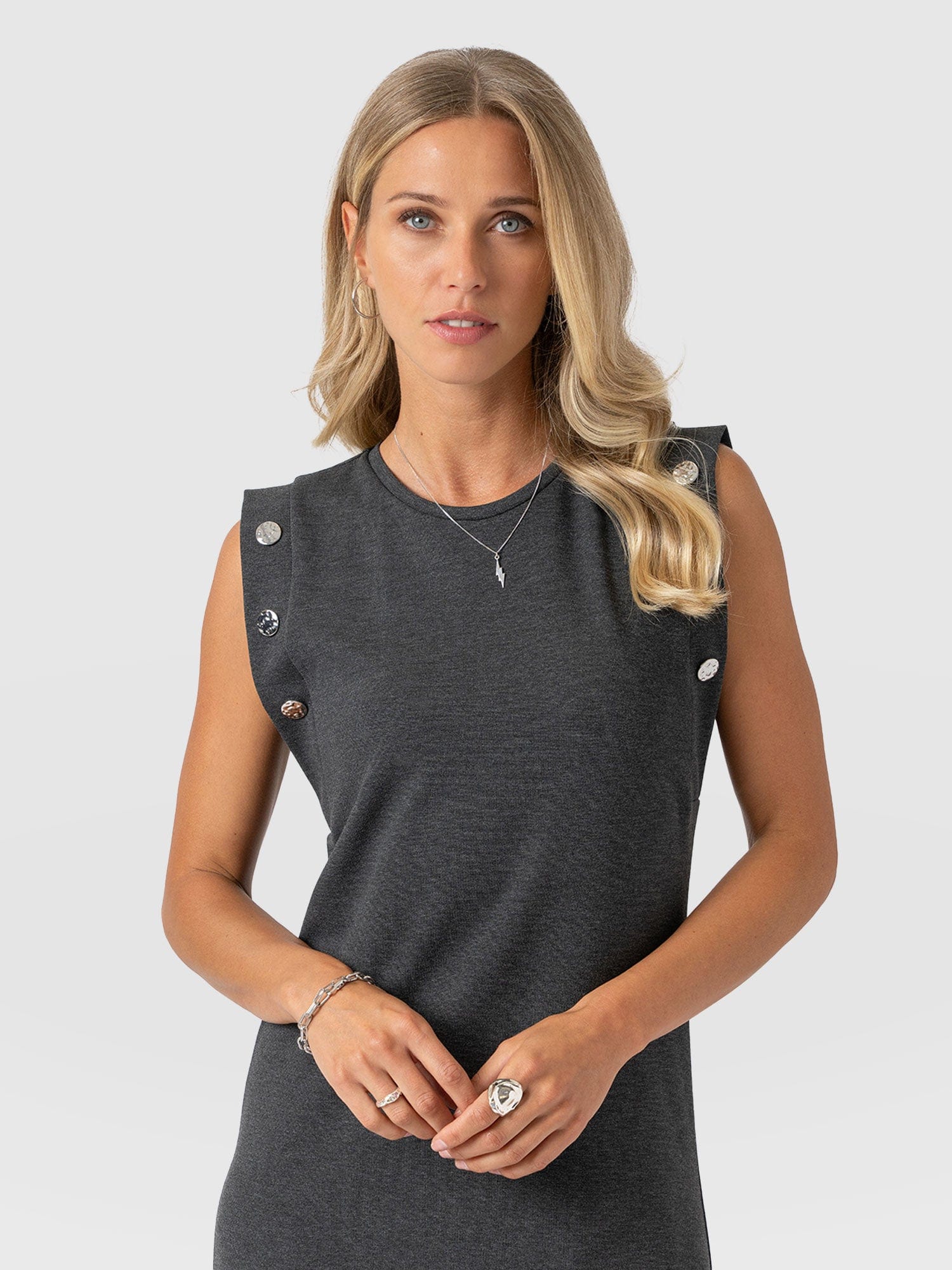 Rowan Dress - Charcoal - Molten - Women's Dresses | Saint + Sofia® UK