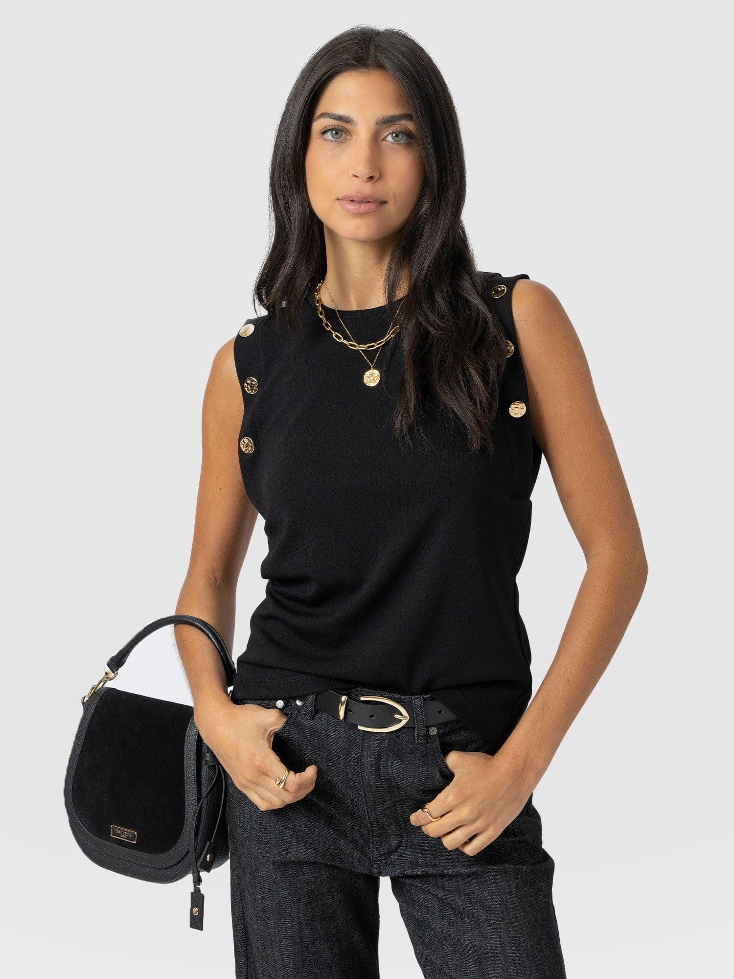 Rowan Tee - Black - Molten - Women's T-shirts | Saint + Sofia? UK
