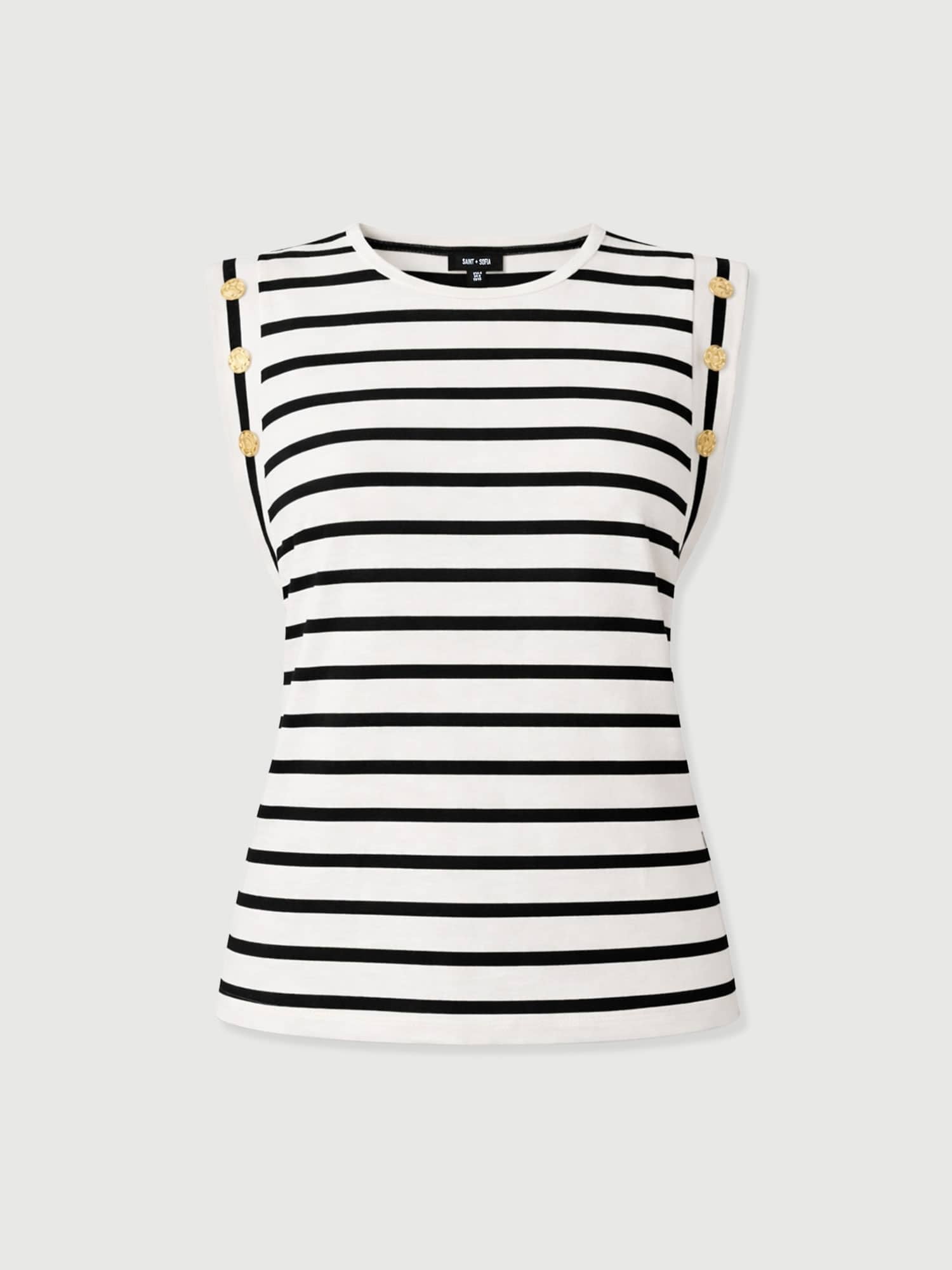 Rowan Tee - Black Stripe - Women's T-shirts | Saint + Sofia® UK