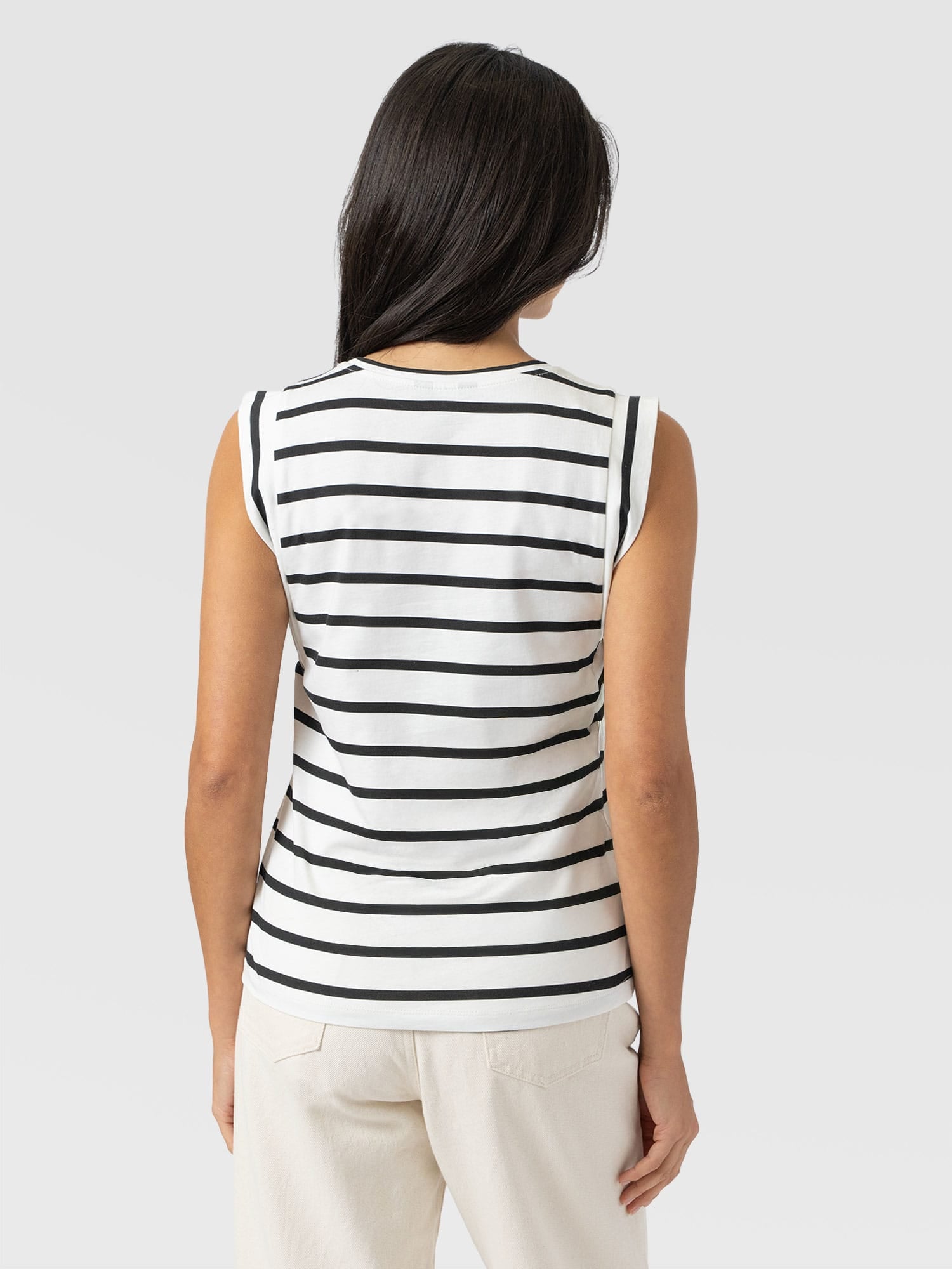 Rowan Tee - Black Stripe - Women's T-shirts | Saint + Sofia® UK