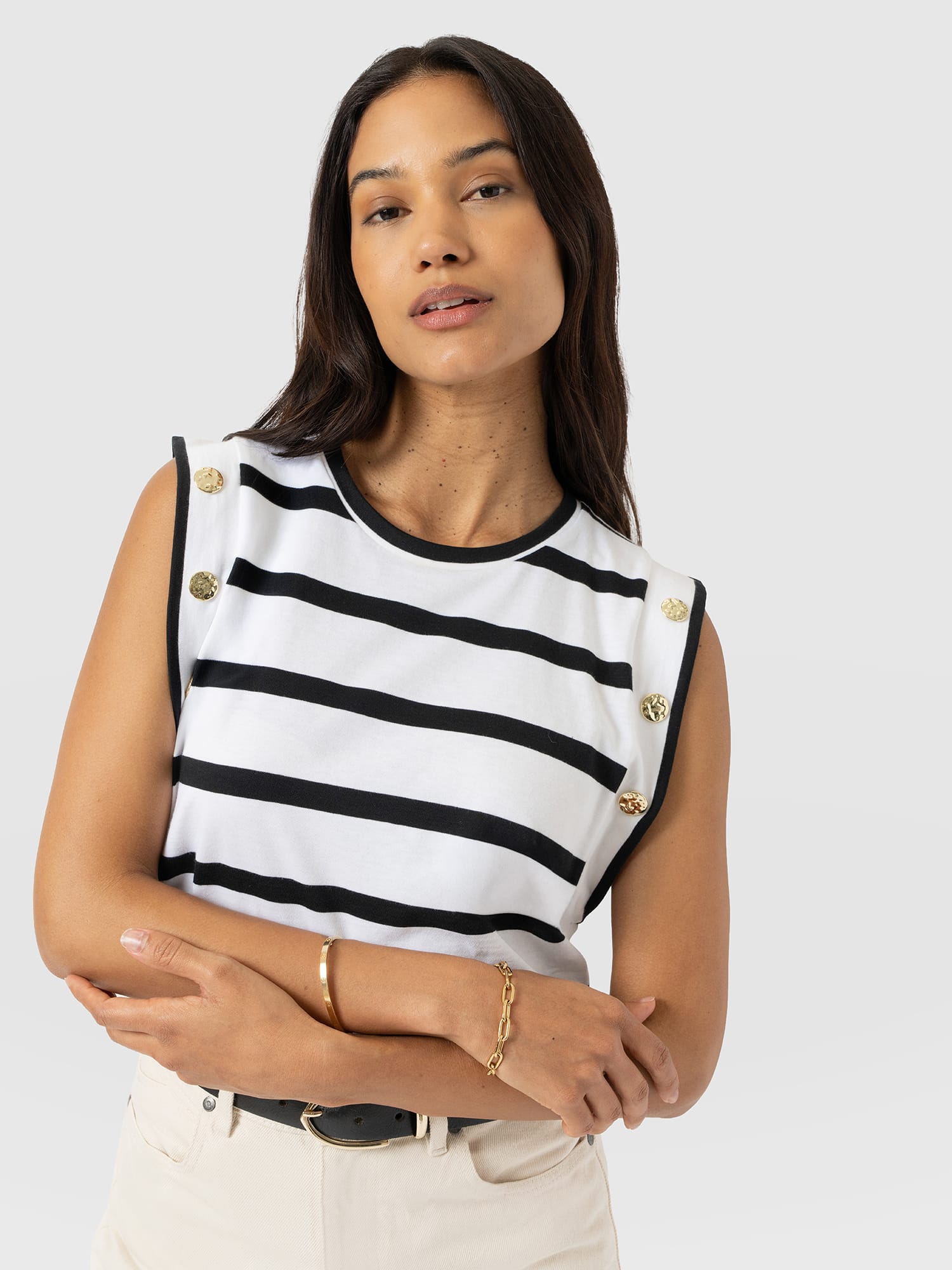 Rowan Tee - Black Stripe