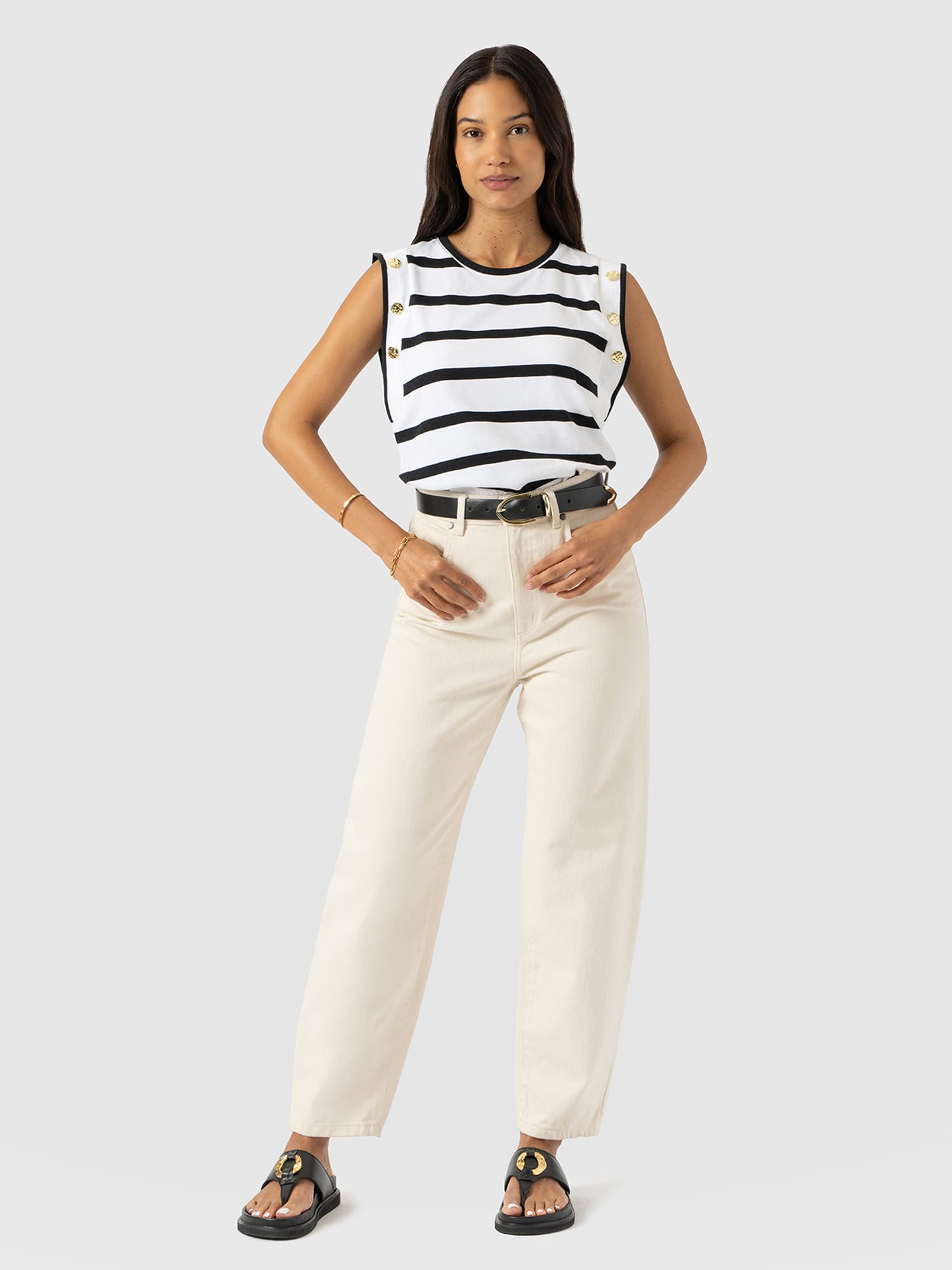 Rowan Tee - Black Stripe