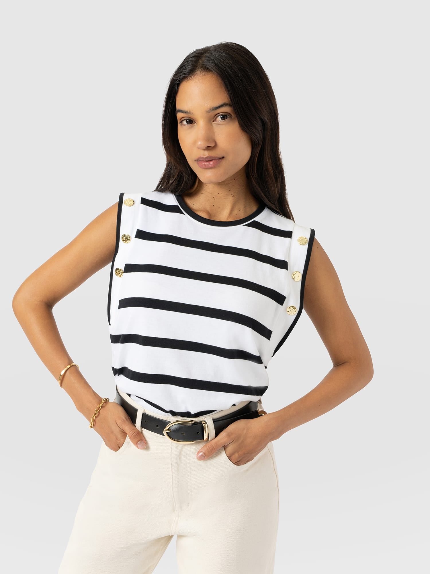 Rowan Tee - Black Stripe
