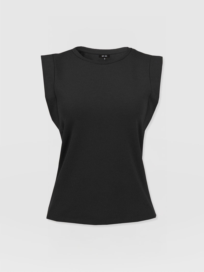 Rowan Tee - Black - Women's Jumpers | Saint + Sofia® UK