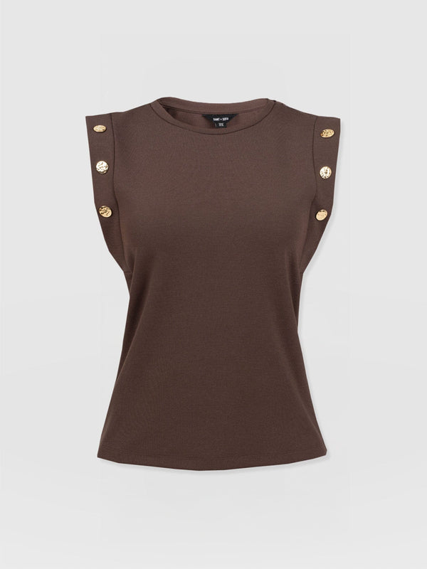Rowan Tee - Brown - Molten