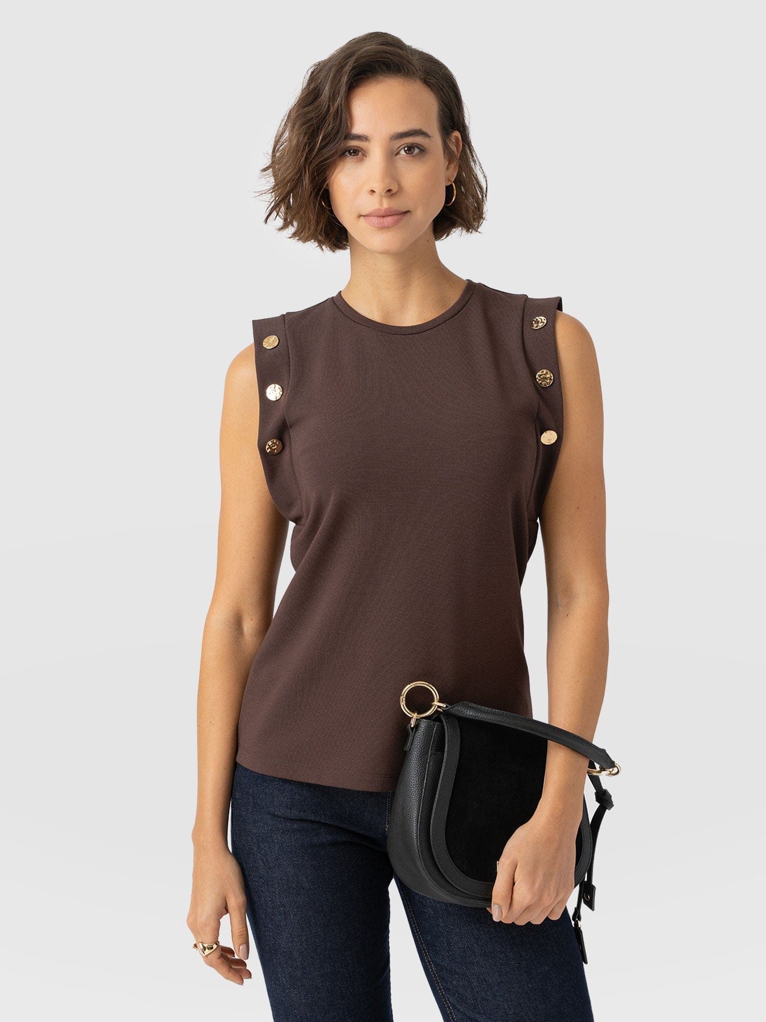 Rowan Tee - Brown - Molten