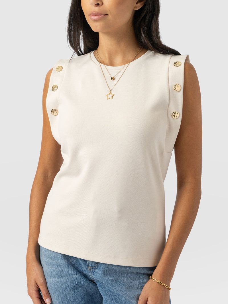 Rowan Tee - Cream - Molten - Women's T-shirts | Saint + Sofia® UK