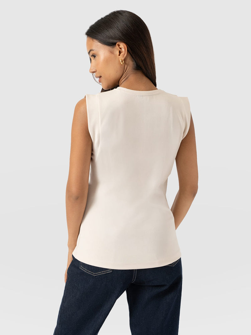 Rowan Tee - Cream - Women's T-shirts | Saint + Sofia® UK