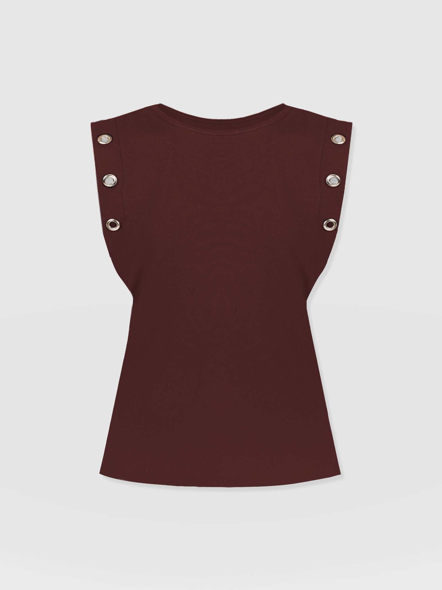 Rowan Tee Maroon Eyelet - Women's T-Shirts | Saint + Sofia® UK
