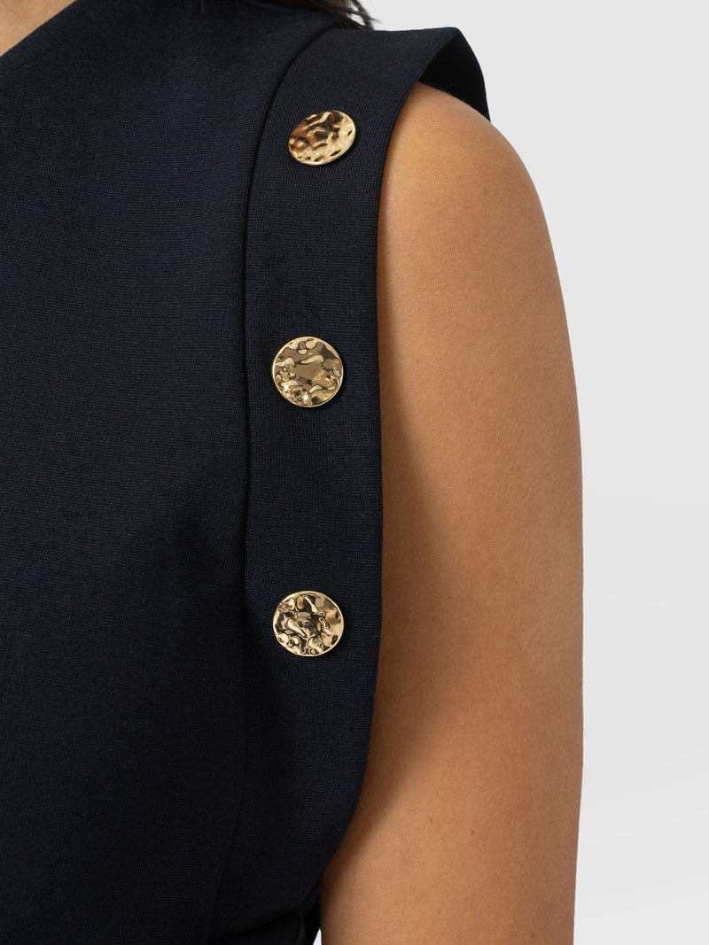 Rowan Tee - Navy - Molten - Women's T-shirts | Saint + Sofia® UK