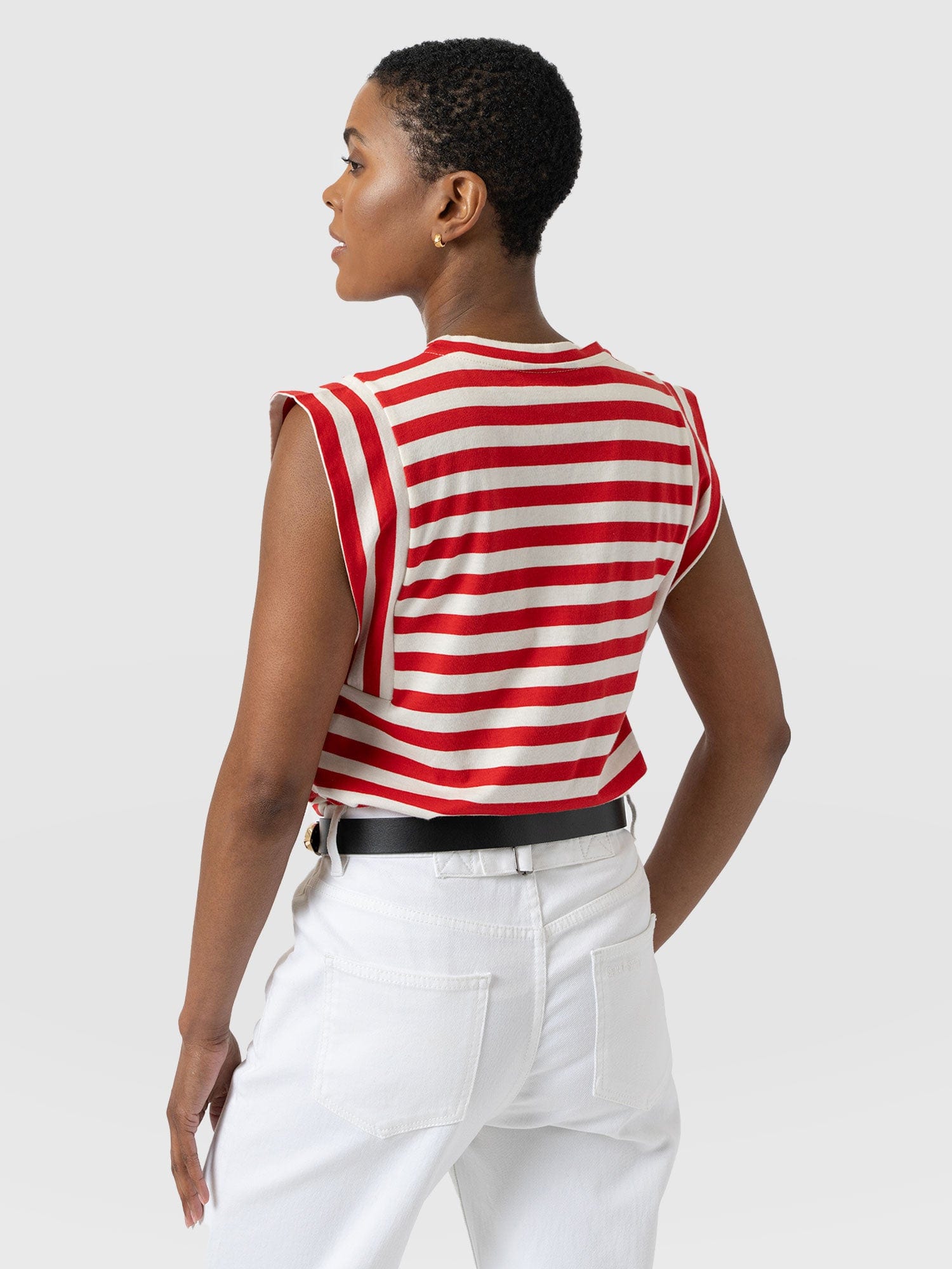 Rowan Tee - Red Stripe - Women's T-Shirts | Saint + Sofia® UK