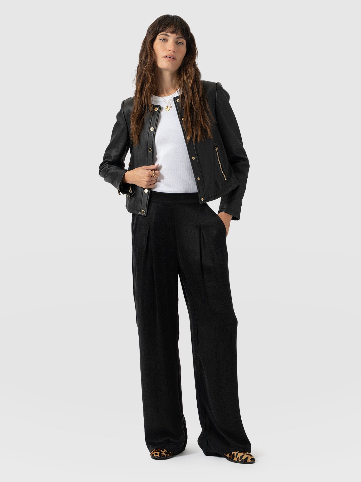 Rowan Wide Leg Pant - Black