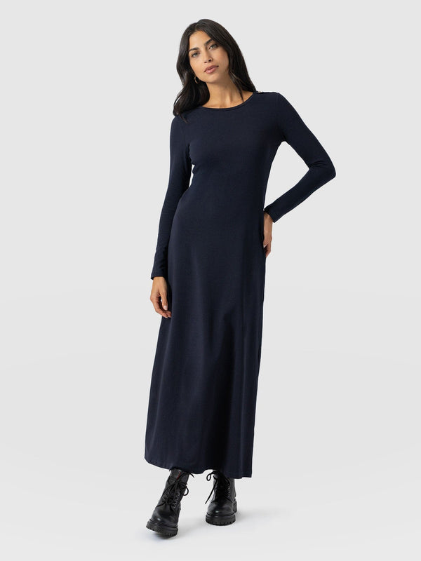 slim fit dress slacks Alexa Long Sleeve Short Dress-Green, Decorative Blossom main image 0