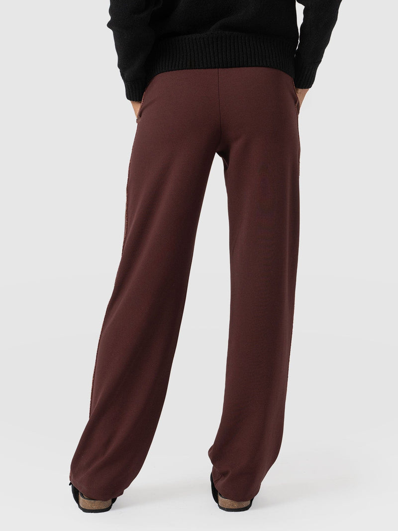 Runway Pant - Maroon - Bronze Stripe