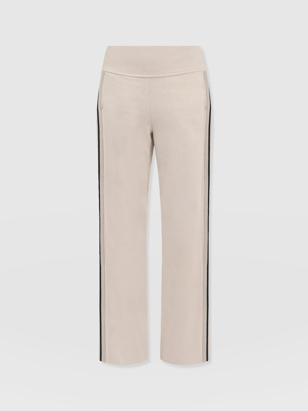 Runway Pant - Light Beige - Gold Lurex Stripe