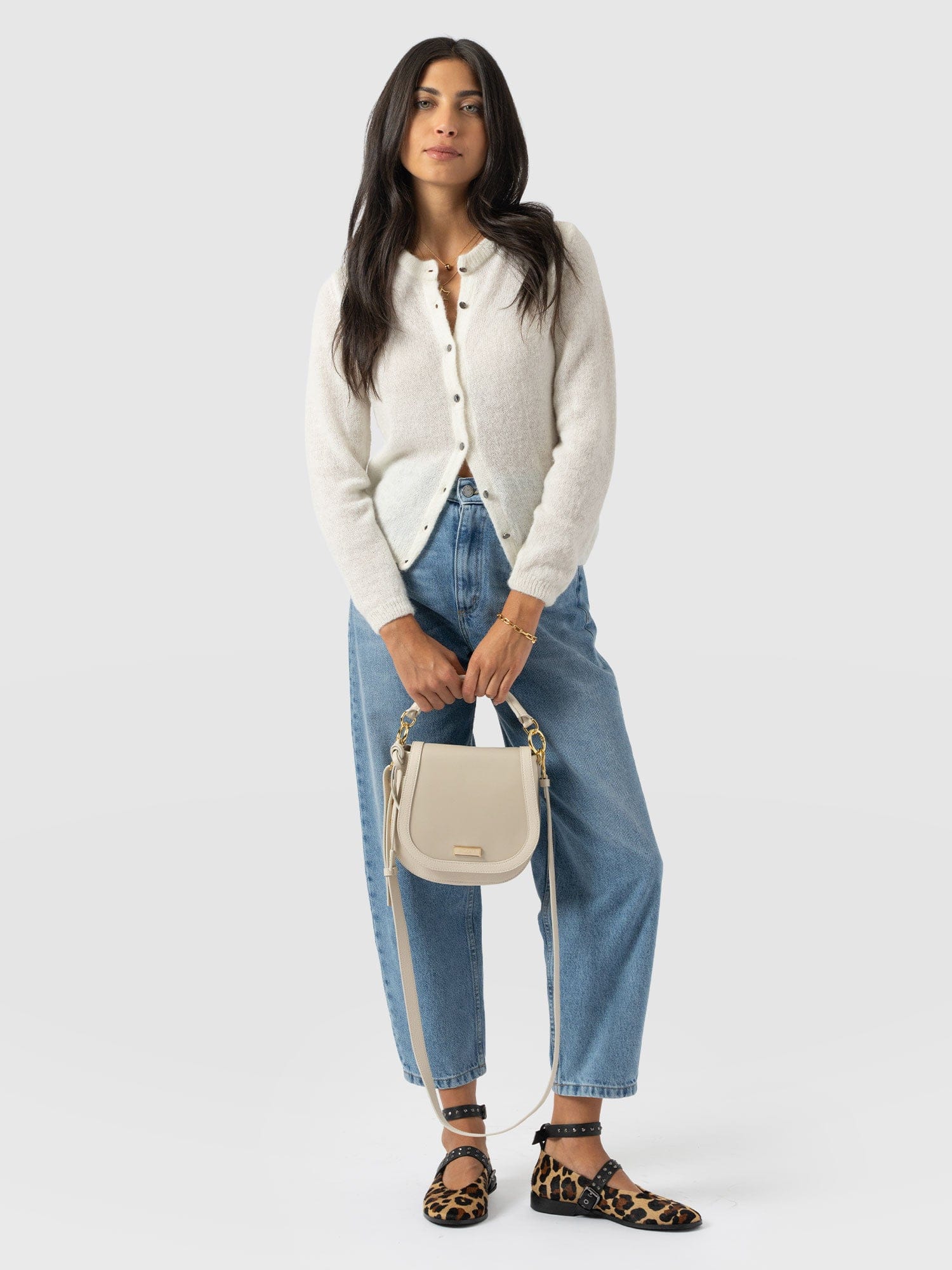 Saddle Bag - Cream - Women's Handbags | Saint + Sofia® UK