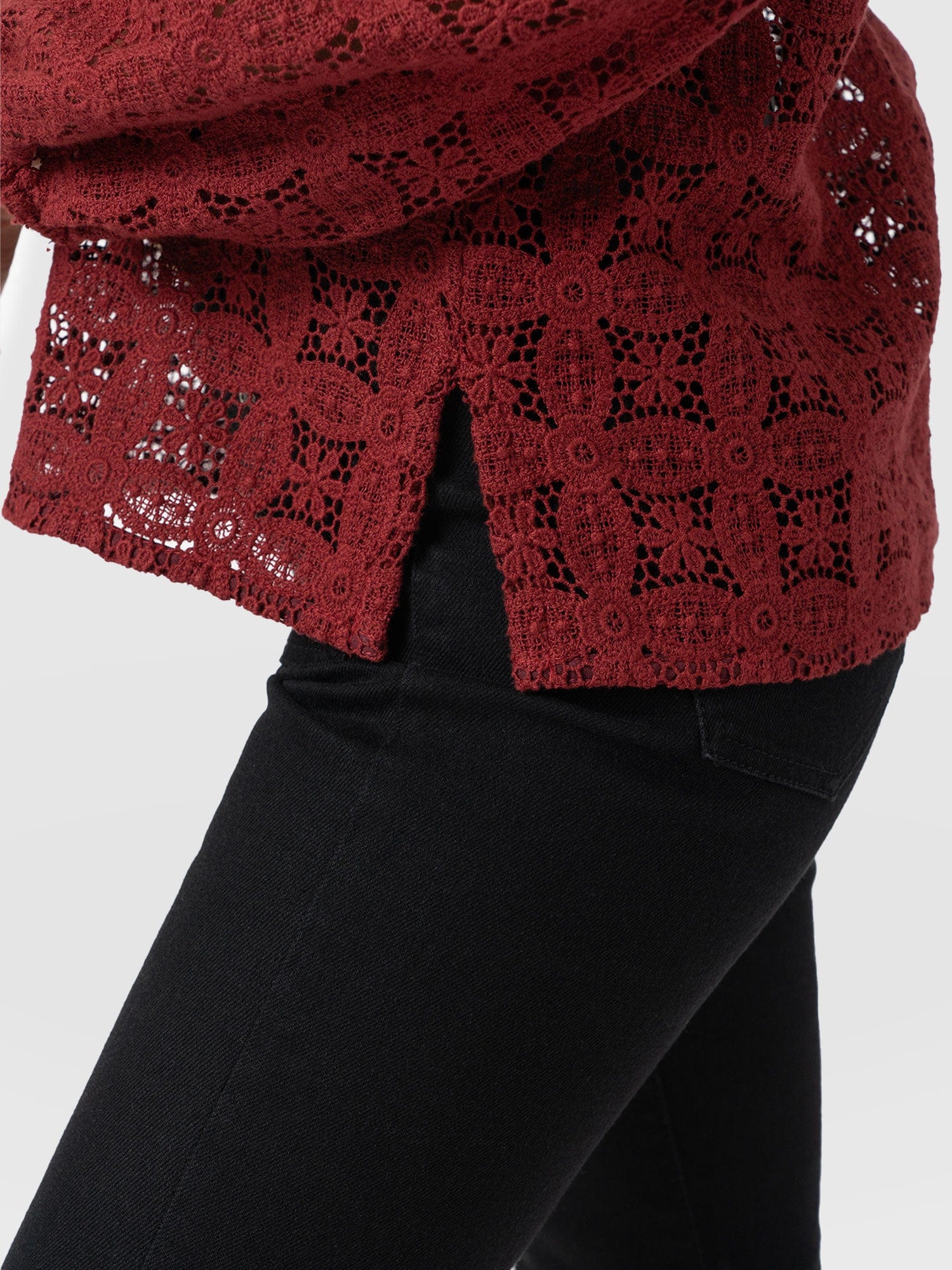 Sadie Blouse - Burgundy - Women's Blouses | Saint + Sofia® UK