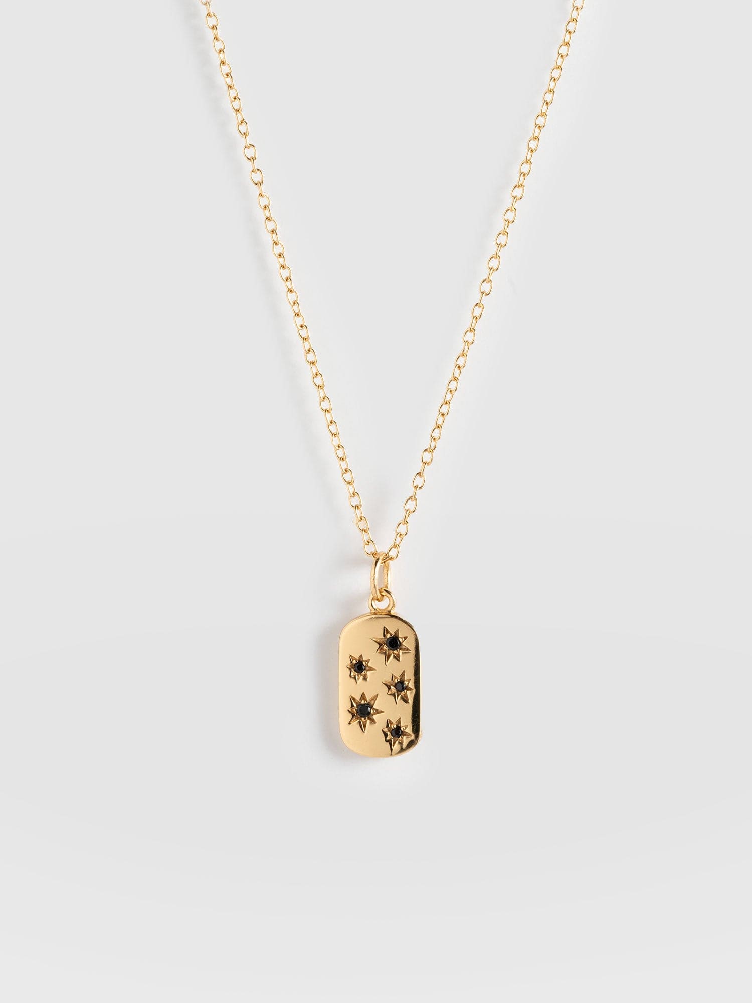 Scatter Star Charm Necklace - Gold/Black