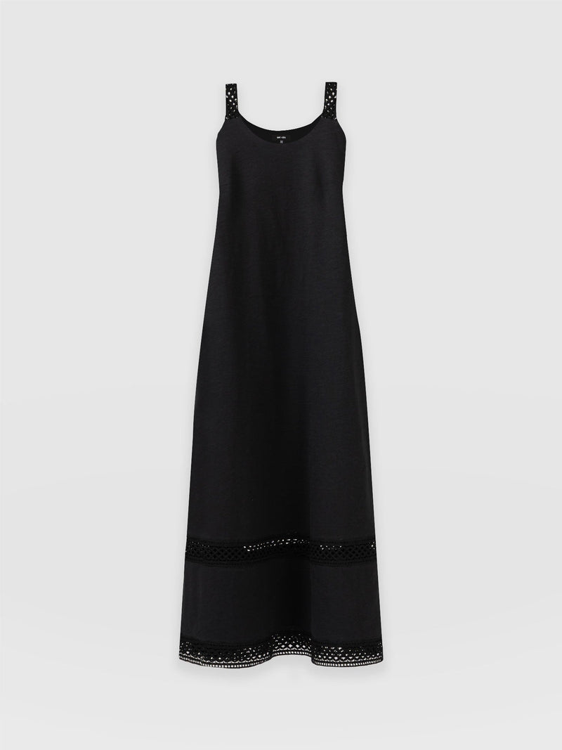 Ruby Lace Trapeze Dress - Black