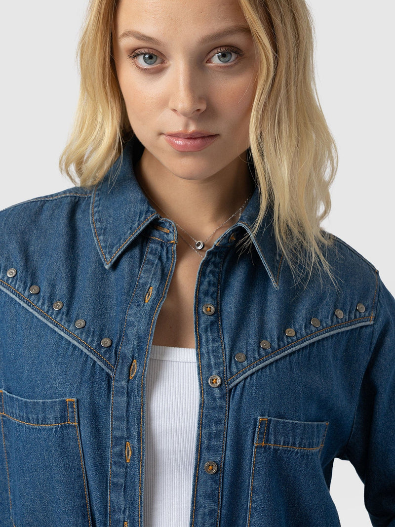 Sidney Denim Shirt - Mid Blue