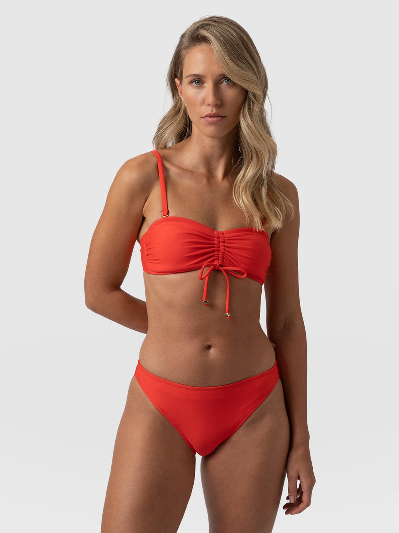 Skye Bandeau Bikini Top - Red